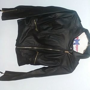 a leather jacket